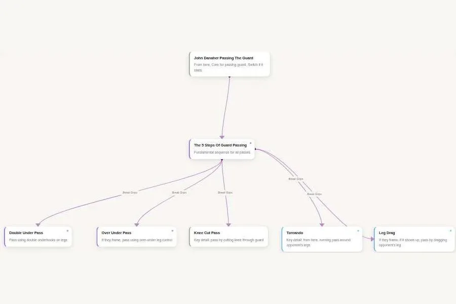 Danaher Guard Passing Study flowchart preview